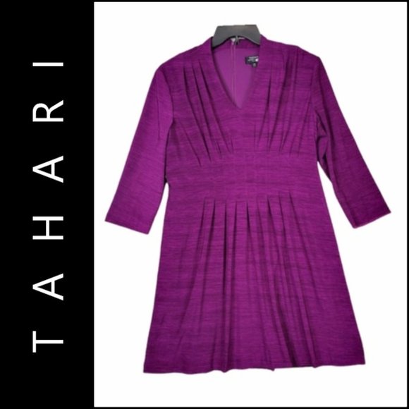 Tahari Dresses Tahari Dress Women Long Sleeve Dress Fit Flare Size